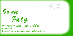 iren palg business card